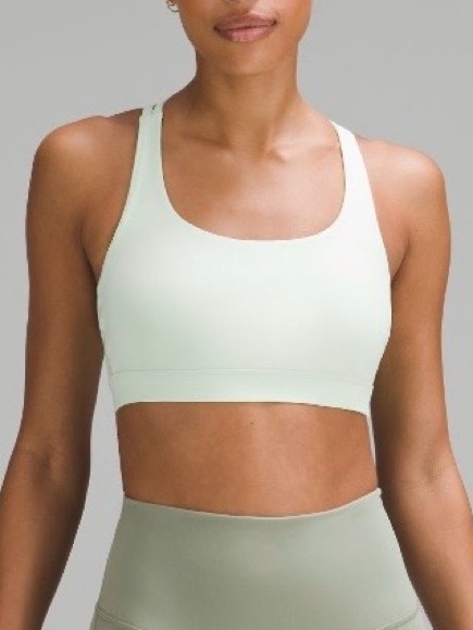 Lululemon Energy Bra Medium Support B/C Cup In Kohlrabi Green Size 6 (Like New)